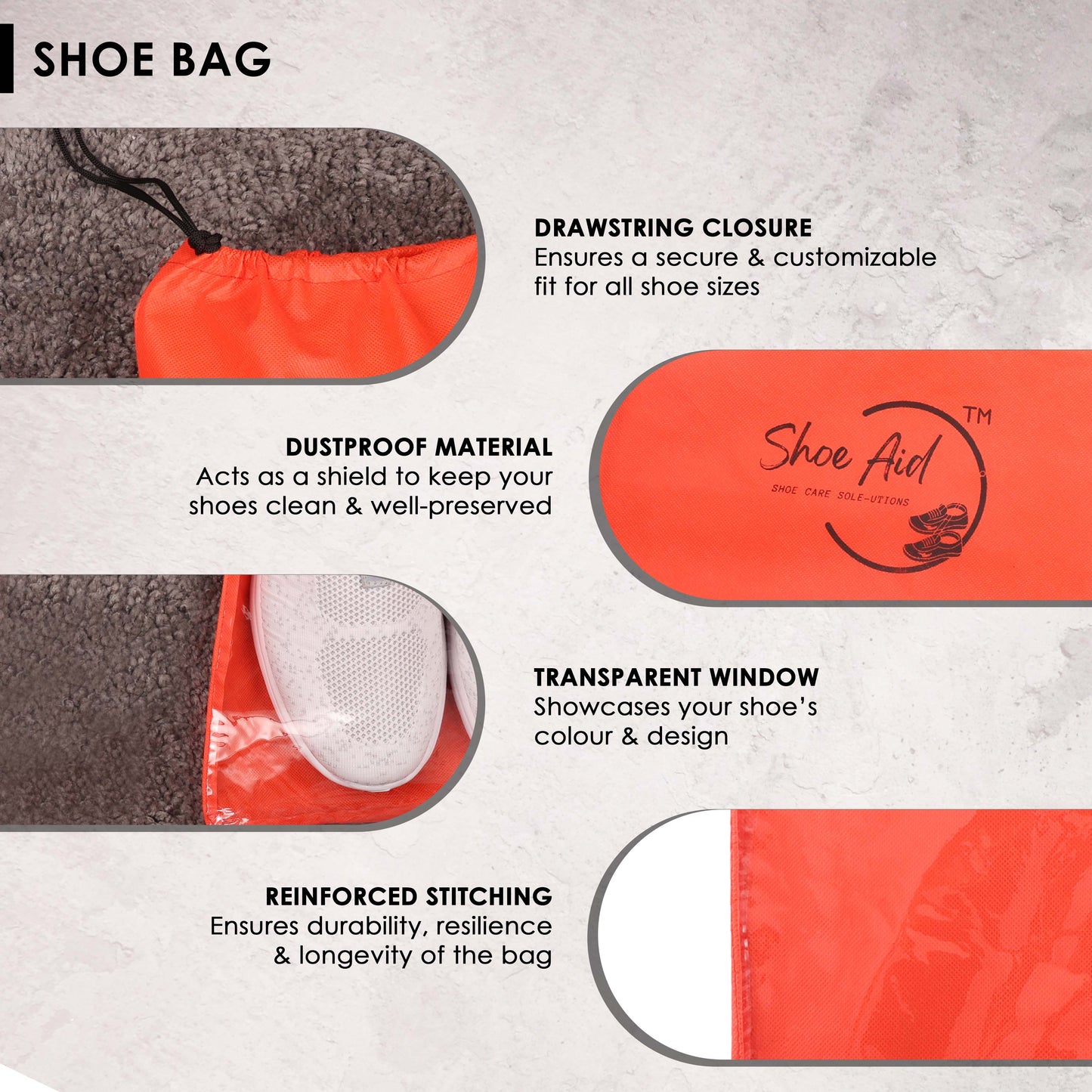 Shoe Bags (Pack of 5) – Dust & Travel Protection